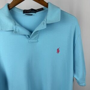 Ralph Lauren Polo Men's XL Custom Fit‎ Short Sleeve Blue Lightweight